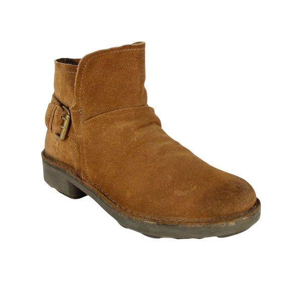 FLY LONDON Neba $240 Suede Buckle Ankle Boots Booties Women's EU 39/ US 9 - Picture 7 of 9